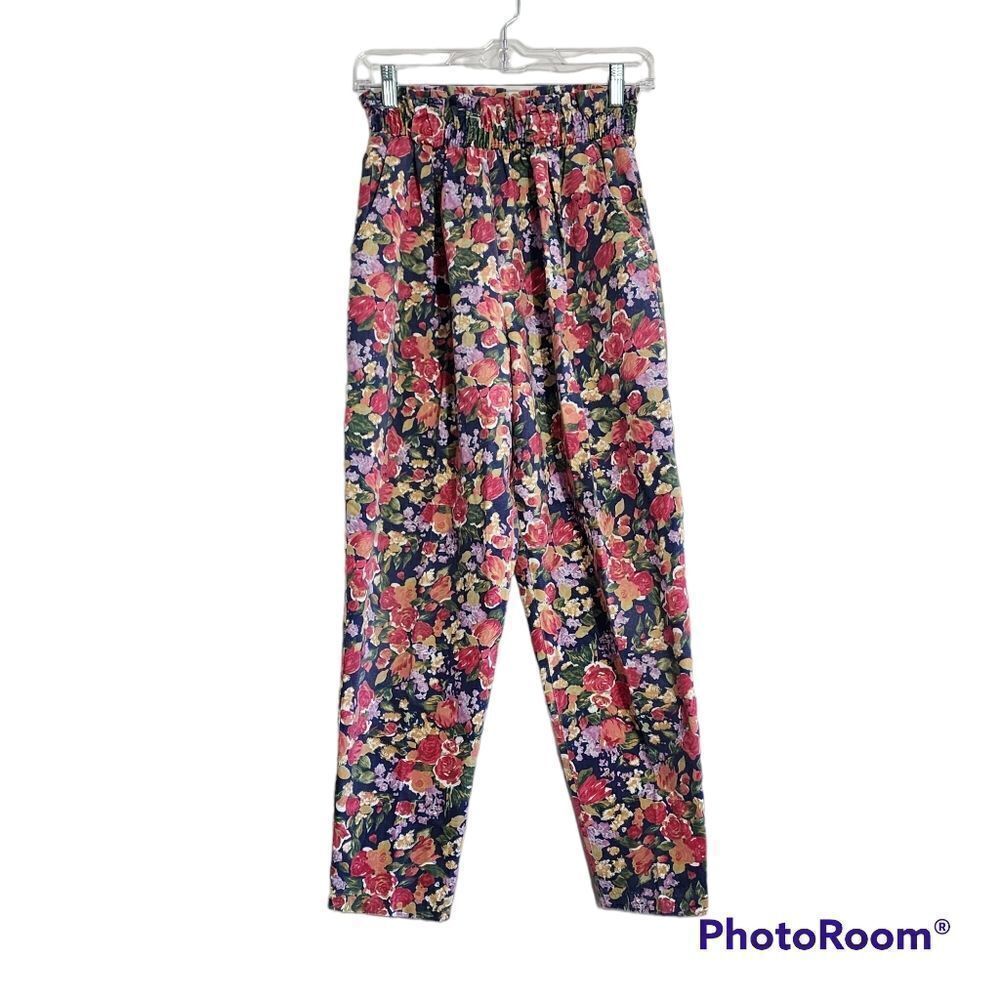 Vintage TJ Madison floral high rise pants